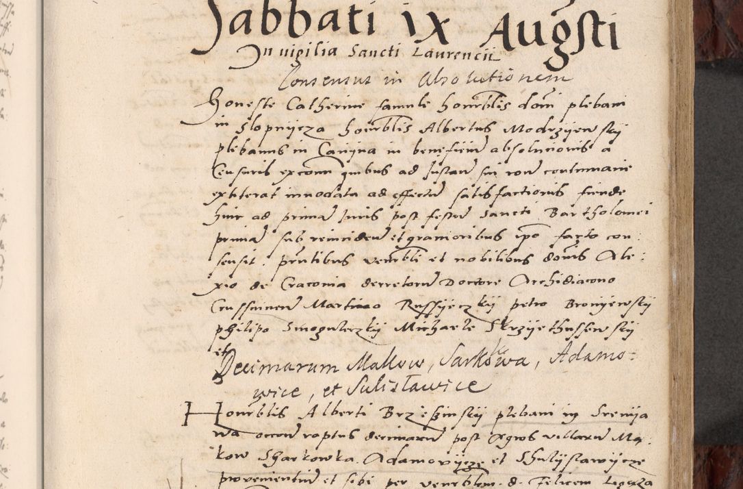 Zdjęcie nr 227 dla obiektu archiwalnego: Acta actorum causar[um sen]tenciarum tam diffinitivarum quam interlocutoriarum et obligacionum coram reverendo domino Benedicto Isdbienski cancellario Gnesnensi, cantore et vicario in spiritualibus generali Craccoviensi ad annum Domini millesimum quingentesimum quadragesimum quartum, cuius indicio est secunda, pontificatus sanctiss[imi] in Christo patris et [domi]ni nostri domini Pauli divina providencia pape tercii feliciter moderni, anno coronancionis eiusdem decimo, continuantur