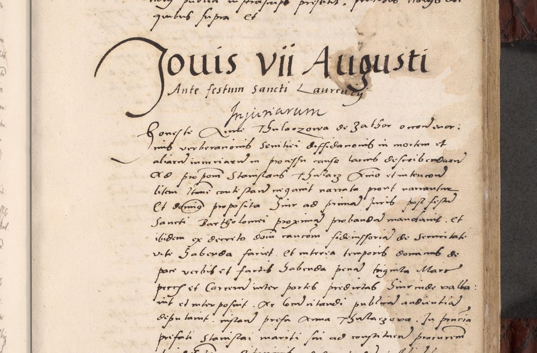 Zdjęcie nr 225 dla obiektu archiwalnego: Acta actorum causar[um sen]tenciarum tam diffinitivarum quam interlocutoriarum et obligacionum coram reverendo domino Benedicto Isdbienski cancellario Gnesnensi, cantore et vicario in spiritualibus generali Craccoviensi ad annum Domini millesimum quingentesimum quadragesimum quartum, cuius indicio est secunda, pontificatus sanctiss[imi] in Christo patris et [domi]ni nostri domini Pauli divina providencia pape tercii feliciter moderni, anno coronancionis eiusdem decimo, continuantur