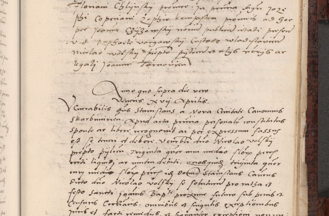 Zdjęcie nr 795 dla obiektu archiwalnego: Acta actorum causar[um sen]tenciarum tam diffinitivarum quam interlocutoriarum et obligacionum coram reverendo domino Benedicto Isdbienski cancellario Gnesnensi, cantore et vicario in spiritualibus generali Craccoviensi ad annum Domini millesimum quingentesimum quadragesimum quartum, cuius indicio est secunda, pontificatus sanctiss[imi] in Christo patris et [domi]ni nostri domini Pauli divina providencia pape tercii feliciter moderni, anno coronancionis eiusdem decimo, continuantur