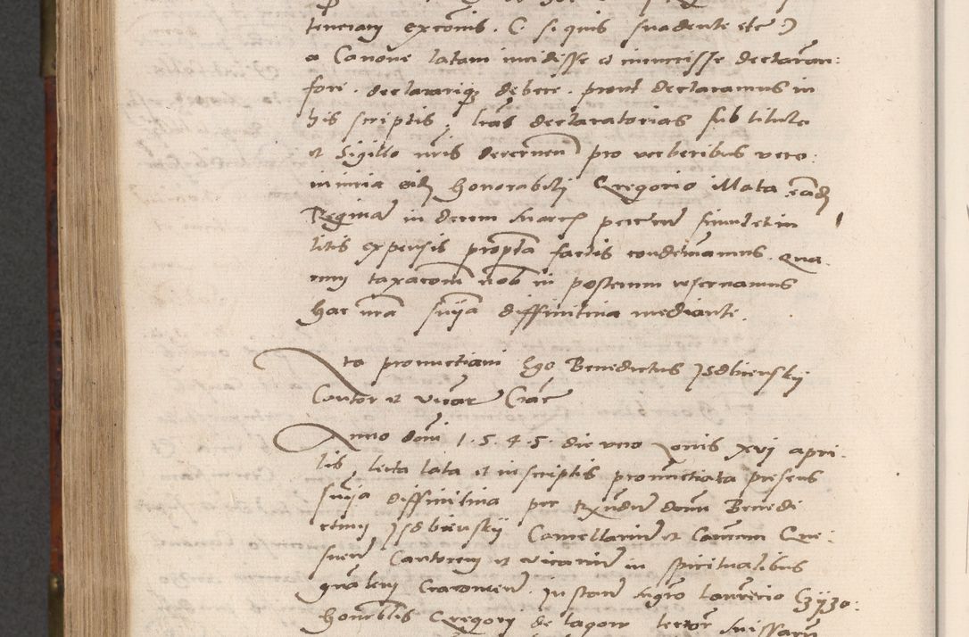 Zdjęcie nr 782 dla obiektu archiwalnego: Acta actorum causar[um sen]tenciarum tam diffinitivarum quam interlocutoriarum et obligacionum coram reverendo domino Benedicto Isdbienski cancellario Gnesnensi, cantore et vicario in spiritualibus generali Craccoviensi ad annum Domini millesimum quingentesimum quadragesimum quartum, cuius indicio est secunda, pontificatus sanctiss[imi] in Christo patris et [domi]ni nostri domini Pauli divina providencia pape tercii feliciter moderni, anno coronancionis eiusdem decimo, continuantur