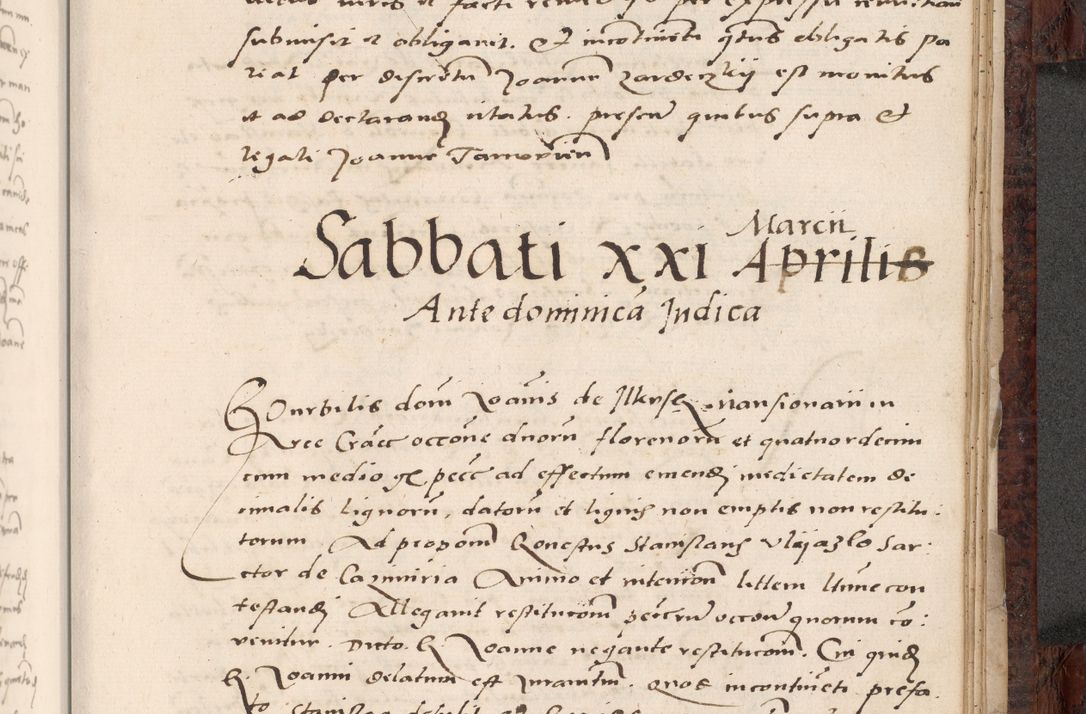 Zdjęcie nr 705 dla obiektu archiwalnego: Acta actorum causar[um sen]tenciarum tam diffinitivarum quam interlocutoriarum et obligacionum coram reverendo domino Benedicto Isdbienski cancellario Gnesnensi, cantore et vicario in spiritualibus generali Craccoviensi ad annum Domini millesimum quingentesimum quadragesimum quartum, cuius indicio est secunda, pontificatus sanctiss[imi] in Christo patris et [domi]ni nostri domini Pauli divina providencia pape tercii feliciter moderni, anno coronancionis eiusdem decimo, continuantur
