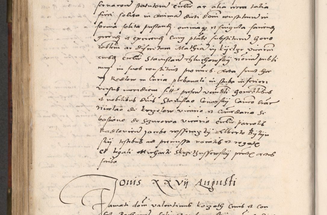 Zdjęcie nr 968 dla obiektu archiwalnego: Acta actorum causar[um sen]tenciarum tam diffinitivarum quam interlocutoriarum et obligacionum coram reverendo domino Benedicto Isdbienski cancellario Gnesnensi, cantore et vicario in spiritualibus generali Craccoviensi ad annum Domini millesimum quingentesimum quadragesimum quartum, cuius indicio est secunda, pontificatus sanctiss[imi] in Christo patris et [domi]ni nostri domini Pauli divina providencia pape tercii feliciter moderni, anno coronancionis eiusdem decimo, continuantur