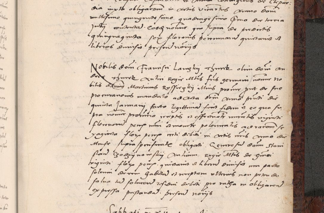 Zdjęcie nr 961 dla obiektu archiwalnego: Acta actorum causar[um sen]tenciarum tam diffinitivarum quam interlocutoriarum et obligacionum coram reverendo domino Benedicto Isdbienski cancellario Gnesnensi, cantore et vicario in spiritualibus generali Craccoviensi ad annum Domini millesimum quingentesimum quadragesimum quartum, cuius indicio est secunda, pontificatus sanctiss[imi] in Christo patris et [domi]ni nostri domini Pauli divina providencia pape tercii feliciter moderni, anno coronancionis eiusdem decimo, continuantur