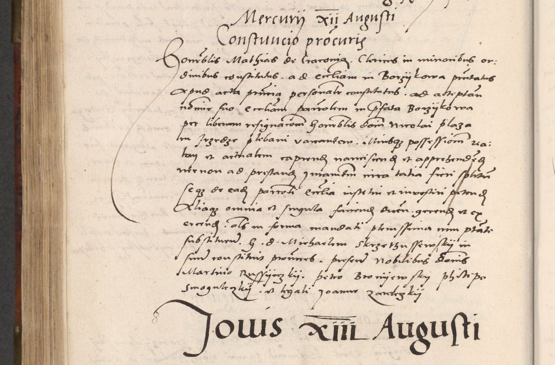 Zdjęcie nr 952 dla obiektu archiwalnego: Acta actorum causar[um sen]tenciarum tam diffinitivarum quam interlocutoriarum et obligacionum coram reverendo domino Benedicto Isdbienski cancellario Gnesnensi, cantore et vicario in spiritualibus generali Craccoviensi ad annum Domini millesimum quingentesimum quadragesimum quartum, cuius indicio est secunda, pontificatus sanctiss[imi] in Christo patris et [domi]ni nostri domini Pauli divina providencia pape tercii feliciter moderni, anno coronancionis eiusdem decimo, continuantur