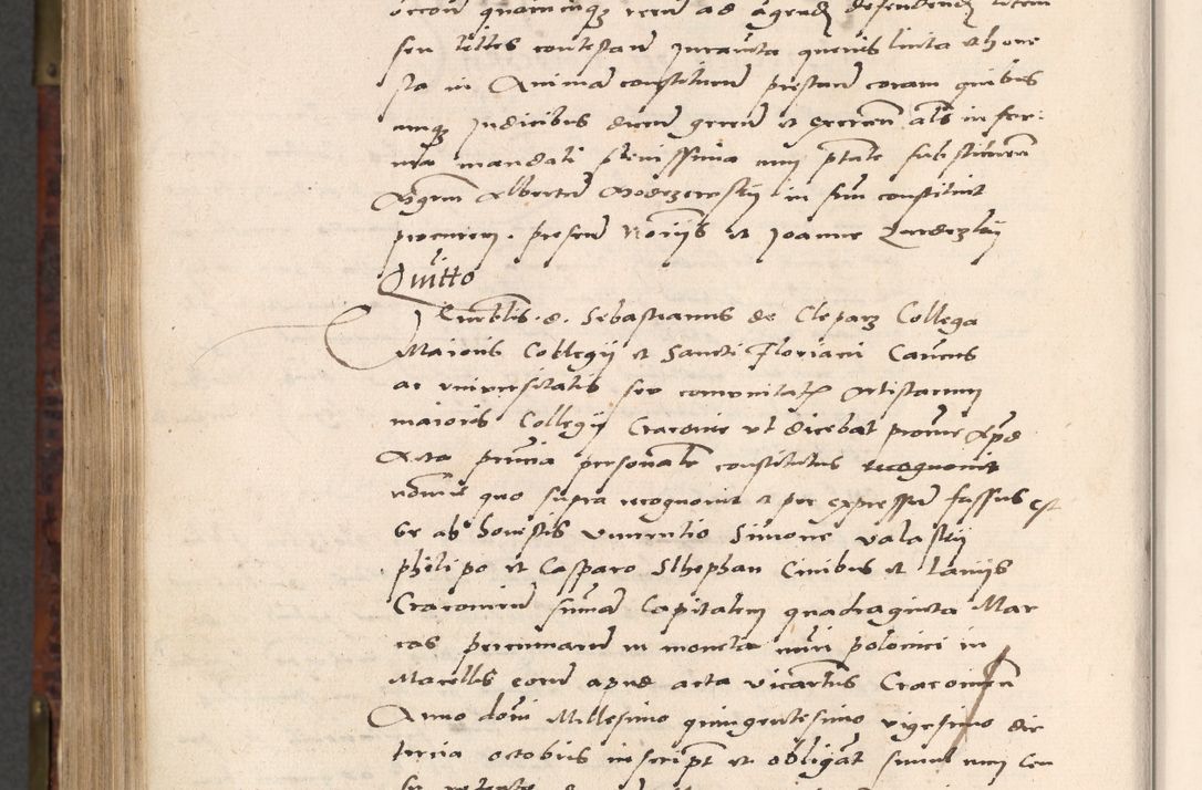 Zdjęcie nr 912 dla obiektu archiwalnego: Acta actorum causar[um sen]tenciarum tam diffinitivarum quam interlocutoriarum et obligacionum coram reverendo domino Benedicto Isdbienski cancellario Gnesnensi, cantore et vicario in spiritualibus generali Craccoviensi ad annum Domini millesimum quingentesimum quadragesimum quartum, cuius indicio est secunda, pontificatus sanctiss[imi] in Christo patris et [domi]ni nostri domini Pauli divina providencia pape tercii feliciter moderni, anno coronancionis eiusdem decimo, continuantur