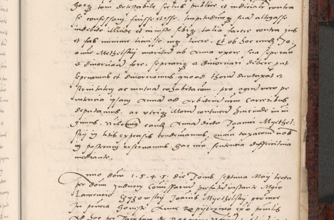 Zdjęcie nr 829 dla obiektu archiwalnego: Acta actorum causar[um sen]tenciarum tam diffinitivarum quam interlocutoriarum et obligacionum coram reverendo domino Benedicto Isdbienski cancellario Gnesnensi, cantore et vicario in spiritualibus generali Craccoviensi ad annum Domini millesimum quingentesimum quadragesimum quartum, cuius indicio est secunda, pontificatus sanctiss[imi] in Christo patris et [domi]ni nostri domini Pauli divina providencia pape tercii feliciter moderni, anno coronancionis eiusdem decimo, continuantur