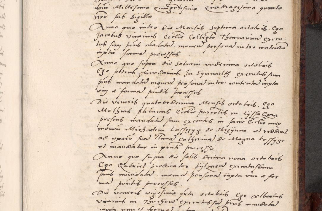 Zdjęcie nr 413 dla obiektu archiwalnego: Acta actorum causar[um sen]tenciarum tam diffinitivarum quam interlocutoriarum et obligacionum coram reverendo domino Benedicto Isdbienski cancellario Gnesnensi, cantore et vicario in spiritualibus generali Craccoviensi ad annum Domini millesimum quingentesimum quadragesimum quartum, cuius indicio est secunda, pontificatus sanctiss[imi] in Christo patris et [domi]ni nostri domini Pauli divina providencia pape tercii feliciter moderni, anno coronancionis eiusdem decimo, continuantur