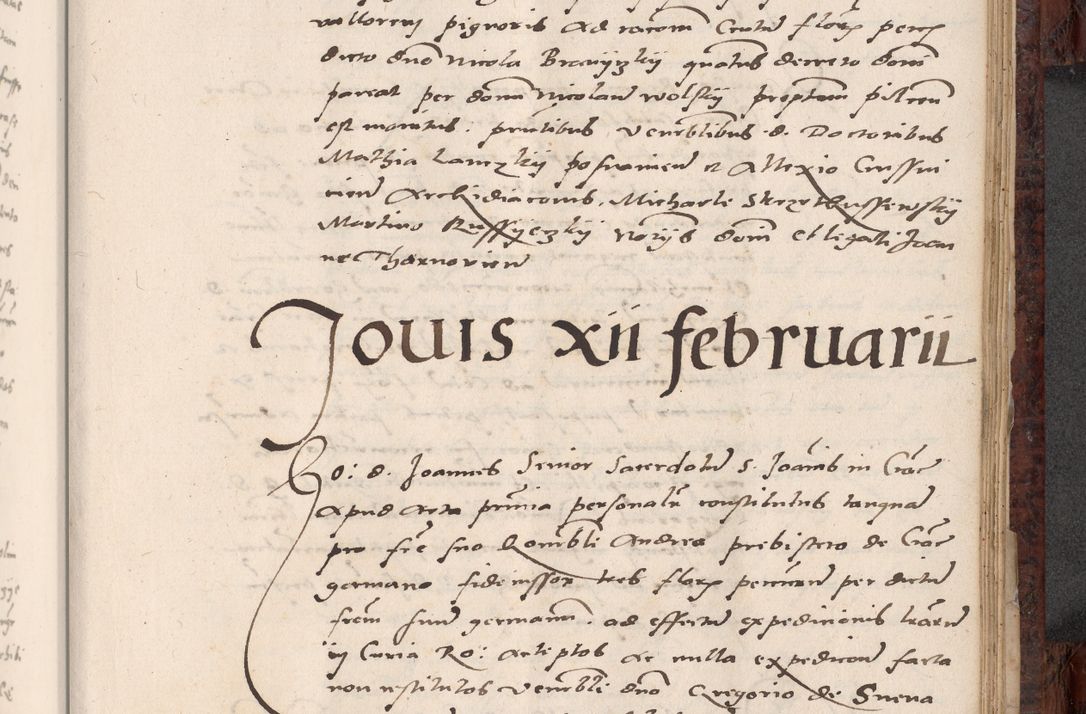 Zdjęcie nr 601 dla obiektu archiwalnego: Acta actorum causar[um sen]tenciarum tam diffinitivarum quam interlocutoriarum et obligacionum coram reverendo domino Benedicto Isdbienski cancellario Gnesnensi, cantore et vicario in spiritualibus generali Craccoviensi ad annum Domini millesimum quingentesimum quadragesimum quartum, cuius indicio est secunda, pontificatus sanctiss[imi] in Christo patris et [domi]ni nostri domini Pauli divina providencia pape tercii feliciter moderni, anno coronancionis eiusdem decimo, continuantur