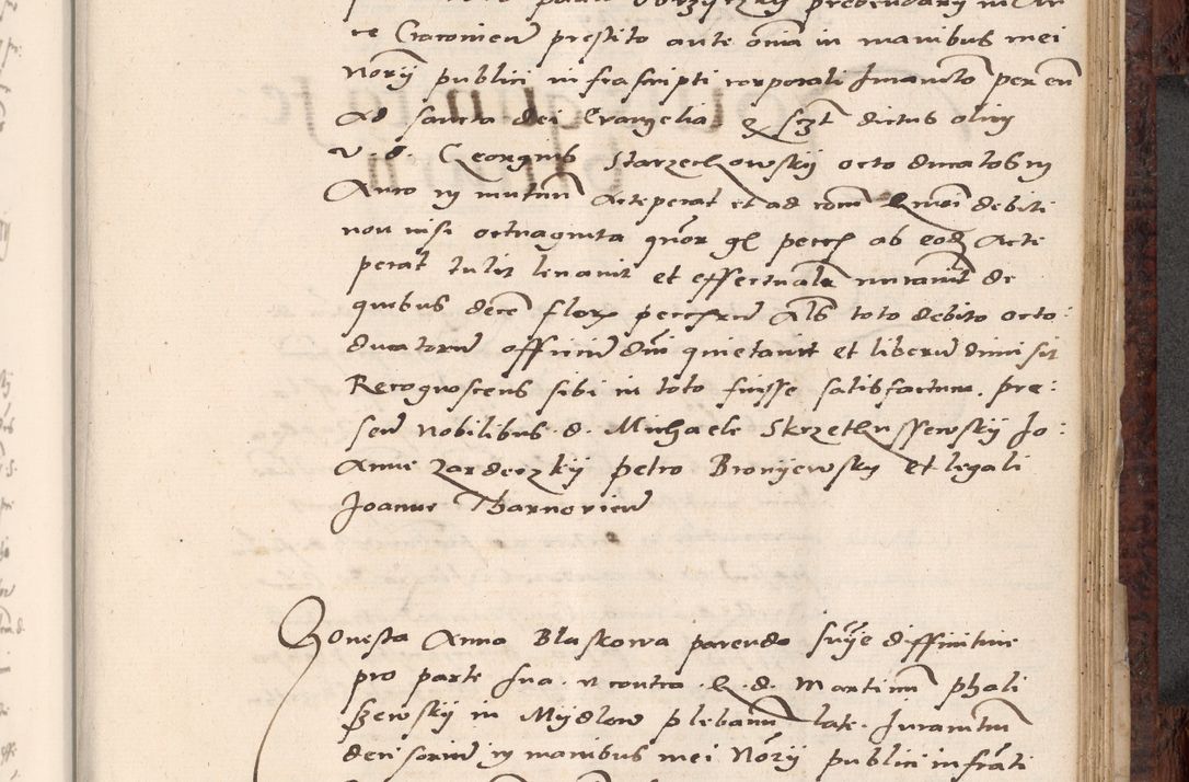 Zdjęcie nr 581 dla obiektu archiwalnego: Acta actorum causar[um sen]tenciarum tam diffinitivarum quam interlocutoriarum et obligacionum coram reverendo domino Benedicto Isdbienski cancellario Gnesnensi, cantore et vicario in spiritualibus generali Craccoviensi ad annum Domini millesimum quingentesimum quadragesimum quartum, cuius indicio est secunda, pontificatus sanctiss[imi] in Christo patris et [domi]ni nostri domini Pauli divina providencia pape tercii feliciter moderni, anno coronancionis eiusdem decimo, continuantur