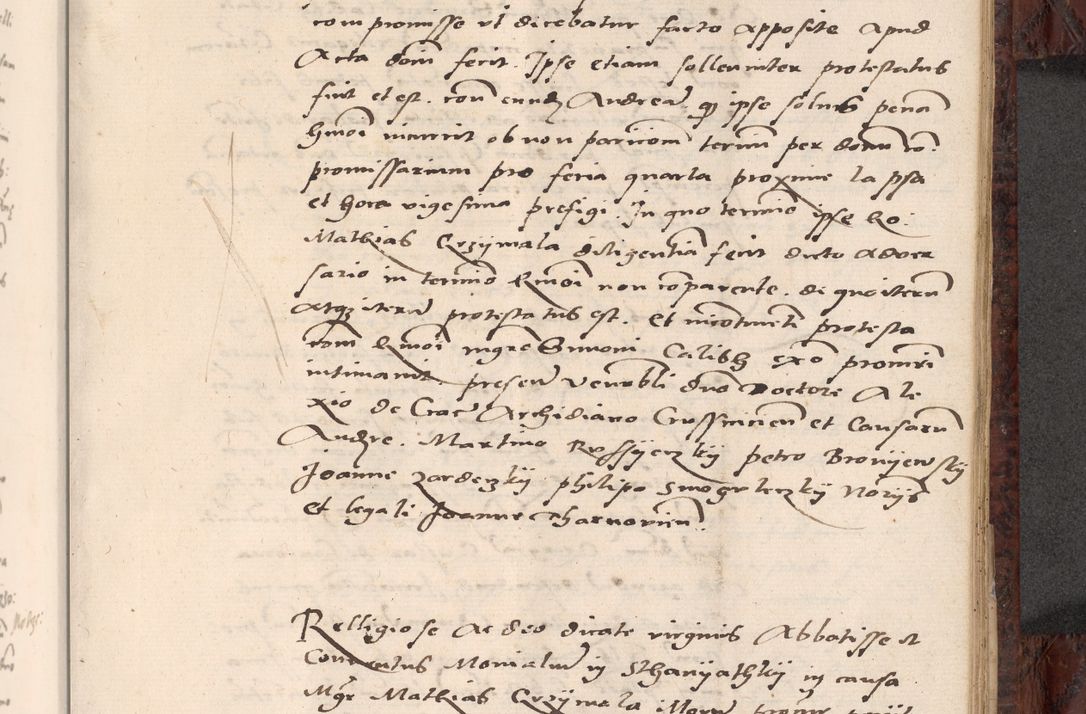 Zdjęcie nr 577 dla obiektu archiwalnego: Acta actorum causar[um sen]tenciarum tam diffinitivarum quam interlocutoriarum et obligacionum coram reverendo domino Benedicto Isdbienski cancellario Gnesnensi, cantore et vicario in spiritualibus generali Craccoviensi ad annum Domini millesimum quingentesimum quadragesimum quartum, cuius indicio est secunda, pontificatus sanctiss[imi] in Christo patris et [domi]ni nostri domini Pauli divina providencia pape tercii feliciter moderni, anno coronancionis eiusdem decimo, continuantur