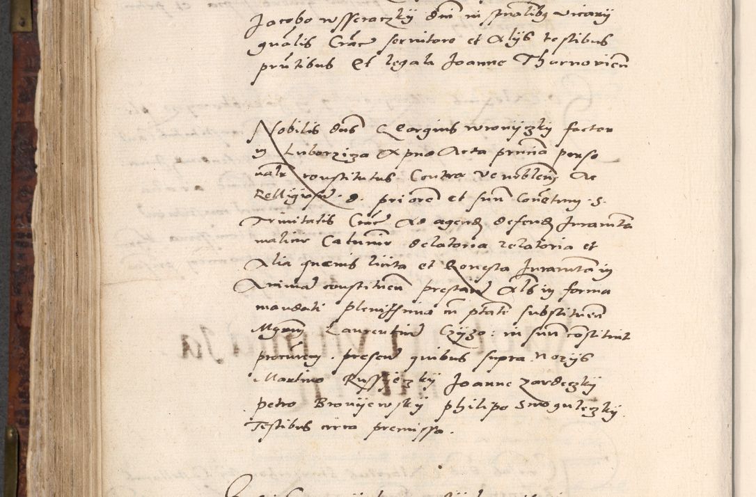 Zdjęcie nr 570 dla obiektu archiwalnego: Acta actorum causar[um sen]tenciarum tam diffinitivarum quam interlocutoriarum et obligacionum coram reverendo domino Benedicto Isdbienski cancellario Gnesnensi, cantore et vicario in spiritualibus generali Craccoviensi ad annum Domini millesimum quingentesimum quadragesimum quartum, cuius indicio est secunda, pontificatus sanctiss[imi] in Christo patris et [domi]ni nostri domini Pauli divina providencia pape tercii feliciter moderni, anno coronancionis eiusdem decimo, continuantur