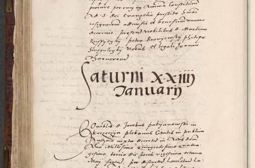 Zdjęcie nr 554 dla obiektu archiwalnego: Acta actorum causar[um sen]tenciarum tam diffinitivarum quam interlocutoriarum et obligacionum coram reverendo domino Benedicto Isdbienski cancellario Gnesnensi, cantore et vicario in spiritualibus generali Craccoviensi ad annum Domini millesimum quingentesimum quadragesimum quartum, cuius indicio est secunda, pontificatus sanctiss[imi] in Christo patris et [domi]ni nostri domini Pauli divina providencia pape tercii feliciter moderni, anno coronancionis eiusdem decimo, continuantur