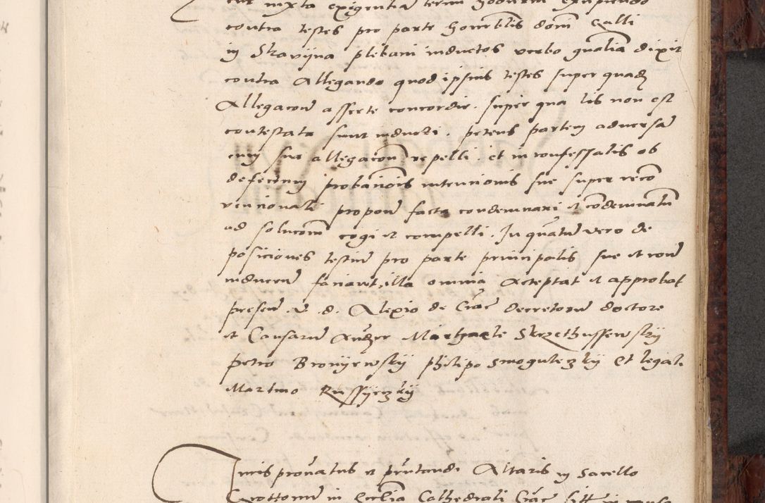 Zdjęcie nr 539 dla obiektu archiwalnego: Acta actorum causar[um sen]tenciarum tam diffinitivarum quam interlocutoriarum et obligacionum coram reverendo domino Benedicto Isdbienski cancellario Gnesnensi, cantore et vicario in spiritualibus generali Craccoviensi ad annum Domini millesimum quingentesimum quadragesimum quartum, cuius indicio est secunda, pontificatus sanctiss[imi] in Christo patris et [domi]ni nostri domini Pauli divina providencia pape tercii feliciter moderni, anno coronancionis eiusdem decimo, continuantur