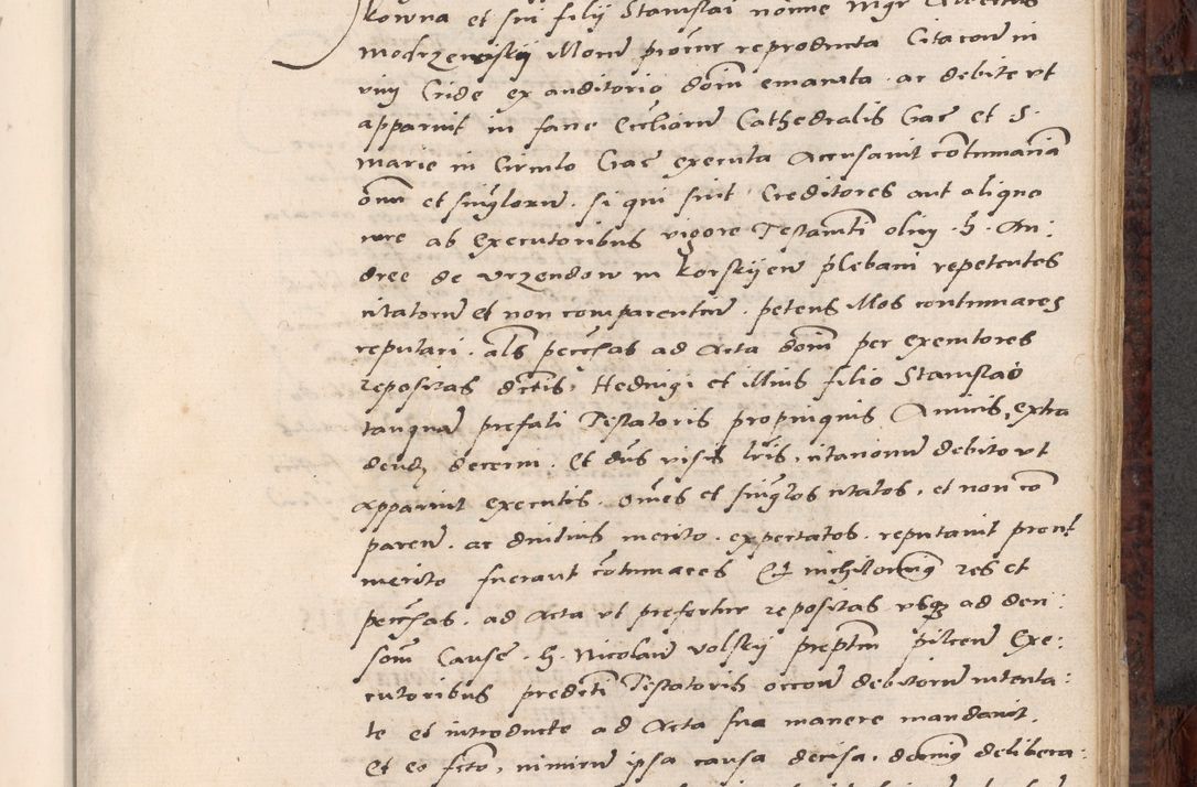 Zdjęcie nr 497 dla obiektu archiwalnego: Acta actorum causar[um sen]tenciarum tam diffinitivarum quam interlocutoriarum et obligacionum coram reverendo domino Benedicto Isdbienski cancellario Gnesnensi, cantore et vicario in spiritualibus generali Craccoviensi ad annum Domini millesimum quingentesimum quadragesimum quartum, cuius indicio est secunda, pontificatus sanctiss[imi] in Christo patris et [domi]ni nostri domini Pauli divina providencia pape tercii feliciter moderni, anno coronancionis eiusdem decimo, continuantur