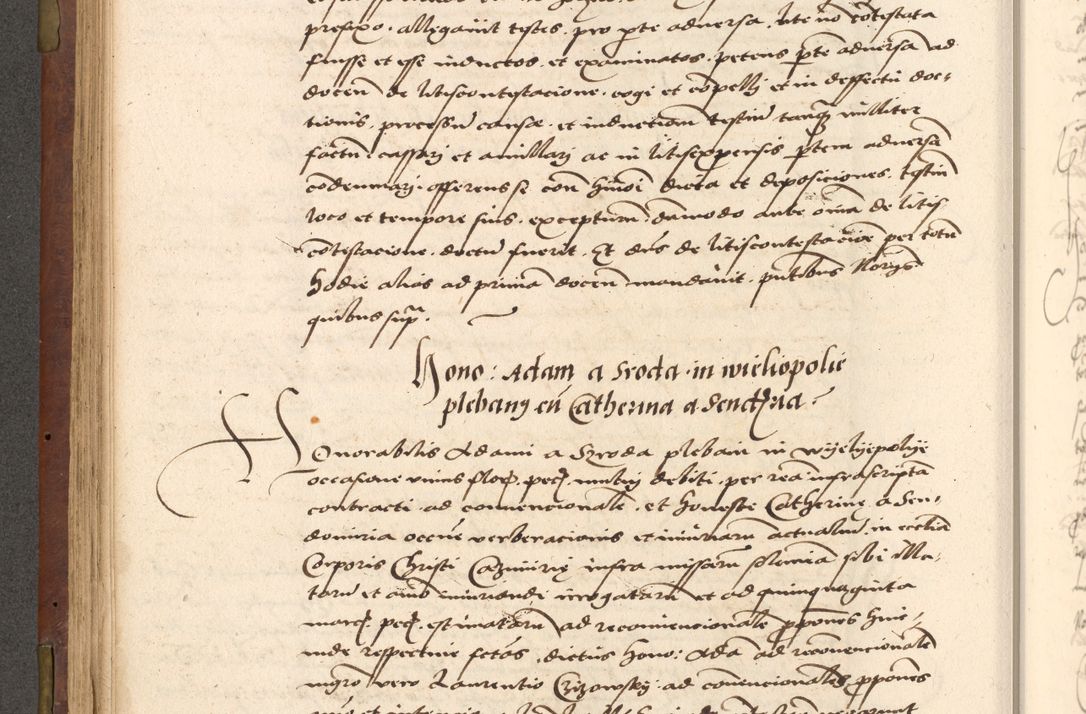 Zdjęcie nr 204 dla obiektu archiwalnego: Acta actorum causarum, sentenciarum, obligationum et mandatorum coram reverendo patre domino Petro Porembski preposito Osswieczimensi, canonico et officiali generali Cracoviensi ad annum Domini millesimum quingentesimum quadrogesimum sextum, cuius inditio est quarta, pontificatus sanctissimi in Christo patris et domini nostri domini Pauli divina providencia papae tercii, anno ipsius duodecimo, a die ac mense infrascriptis feliciter inchoantur
