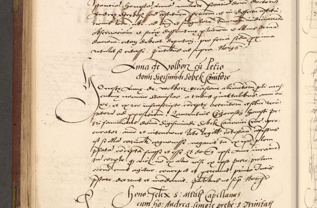 Zdjęcie nr 202 dla obiektu archiwalnego: Acta actorum causarum, sentenciarum, obligationum et mandatorum coram reverendo patre domino Petro Porembski preposito Osswieczimensi, canonico et officiali generali Cracoviensi ad annum Domini millesimum quingentesimum quadrogesimum sextum, cuius inditio est quarta, pontificatus sanctissimi in Christo patris et domini nostri domini Pauli divina providencia papae tercii, anno ipsius duodecimo, a die ac mense infrascriptis feliciter inchoantur