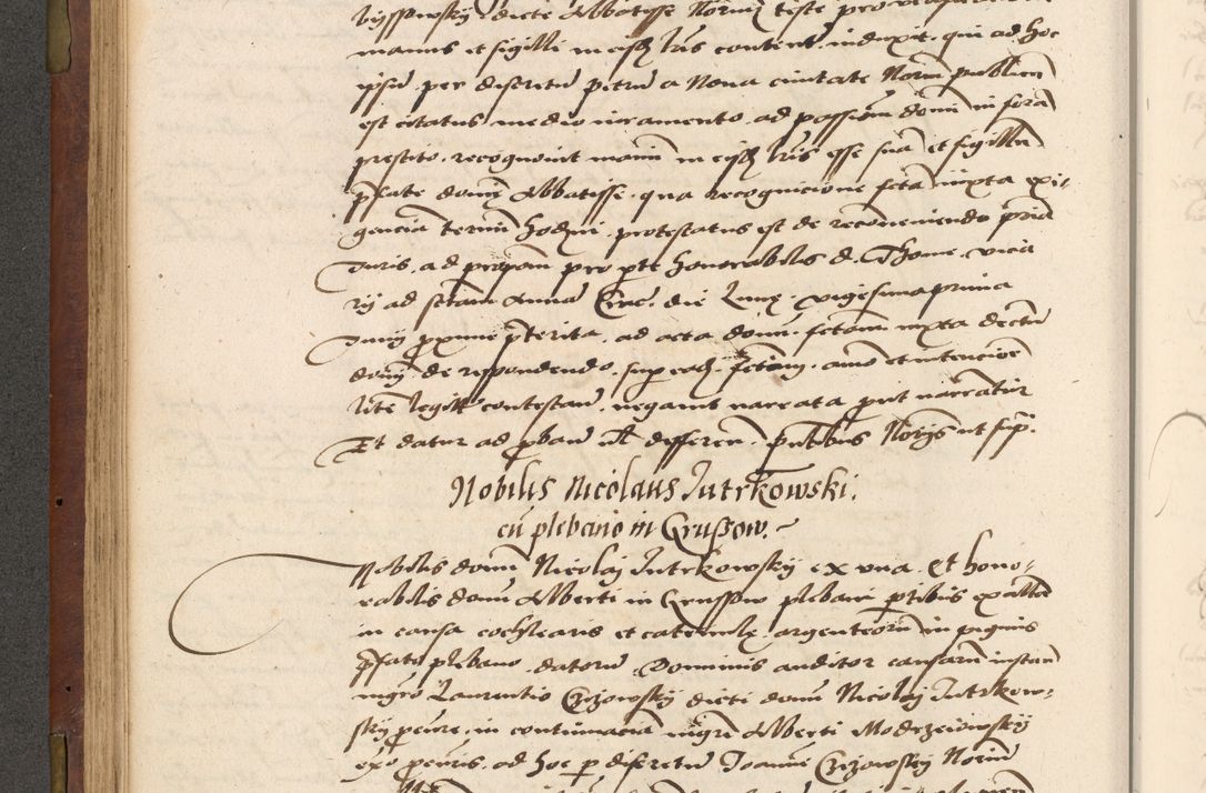 Zdjęcie nr 170 dla obiektu archiwalnego: Acta actorum causarum, sentenciarum, obligationum et mandatorum coram reverendo patre domino Petro Porembski preposito Osswieczimensi, canonico et officiali generali Cracoviensi ad annum Domini millesimum quingentesimum quadrogesimum sextum, cuius inditio est quarta, pontificatus sanctissimi in Christo patris et domini nostri domini Pauli divina providencia papae tercii, anno ipsius duodecimo, a die ac mense infrascriptis feliciter inchoantur