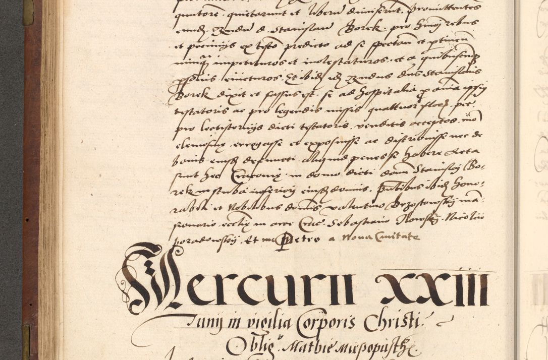 Zdjęcie nr 160 dla obiektu archiwalnego: Acta actorum causarum, sentenciarum, obligationum et mandatorum coram reverendo patre domino Petro Porembski preposito Osswieczimensi, canonico et officiali generali Cracoviensi ad annum Domini millesimum quingentesimum quadrogesimum sextum, cuius inditio est quarta, pontificatus sanctissimi in Christo patris et domini nostri domini Pauli divina providencia papae tercii, anno ipsius duodecimo, a die ac mense infrascriptis feliciter inchoantur