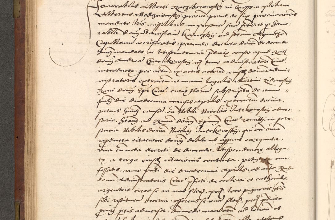 Zdjęcie nr 148 dla obiektu archiwalnego: Acta actorum causarum, sentenciarum, obligationum et mandatorum coram reverendo patre domino Petro Porembski preposito Osswieczimensi, canonico et officiali generali Cracoviensi ad annum Domini millesimum quingentesimum quadrogesimum sextum, cuius inditio est quarta, pontificatus sanctissimi in Christo patris et domini nostri domini Pauli divina providencia papae tercii, anno ipsius duodecimo, a die ac mense infrascriptis feliciter inchoantur