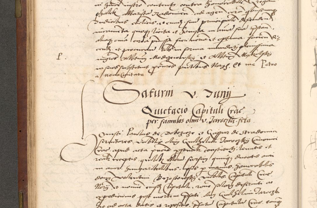 Zdjęcie nr 114 dla obiektu archiwalnego: Acta actorum causarum, sentenciarum, obligationum et mandatorum coram reverendo patre domino Petro Porembski preposito Osswieczimensi, canonico et officiali generali Cracoviensi ad annum Domini millesimum quingentesimum quadrogesimum sextum, cuius inditio est quarta, pontificatus sanctissimi in Christo patris et domini nostri domini Pauli divina providencia papae tercii, anno ipsius duodecimo, a die ac mense infrascriptis feliciter inchoantur