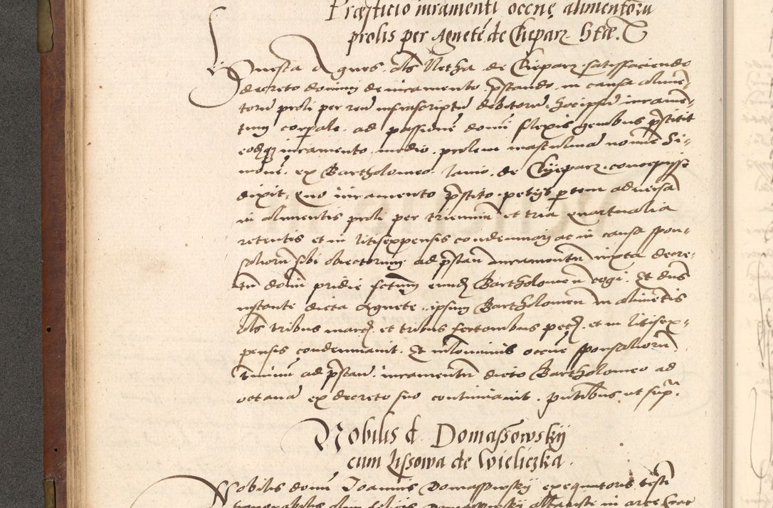 Zdjęcie nr 106 dla obiektu archiwalnego: Acta actorum causarum, sentenciarum, obligationum et mandatorum coram reverendo patre domino Petro Porembski preposito Osswieczimensi, canonico et officiali generali Cracoviensi ad annum Domini millesimum quingentesimum quadrogesimum sextum, cuius inditio est quarta, pontificatus sanctissimi in Christo patris et domini nostri domini Pauli divina providencia papae tercii, anno ipsius duodecimo, a die ac mense infrascriptis feliciter inchoantur