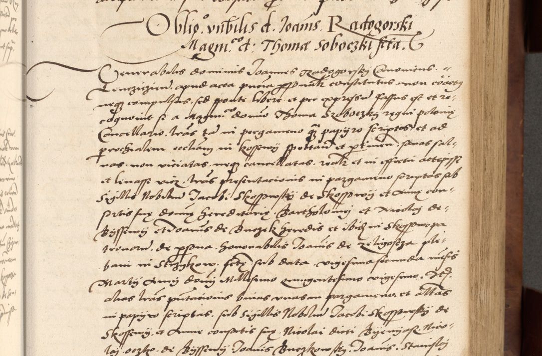 Zdjęcie nr 79 dla obiektu archiwalnego: Acta actorum causarum, sentenciarum, obligationum et mandatorum coram reverendo patre domino Petro Porembski preposito Osswieczimensi, canonico et officiali generali Cracoviensi ad annum Domini millesimum quingentesimum quadrogesimum sextum, cuius inditio est quarta, pontificatus sanctissimi in Christo patris et domini nostri domini Pauli divina providencia papae tercii, anno ipsius duodecimo, a die ac mense infrascriptis feliciter inchoantur