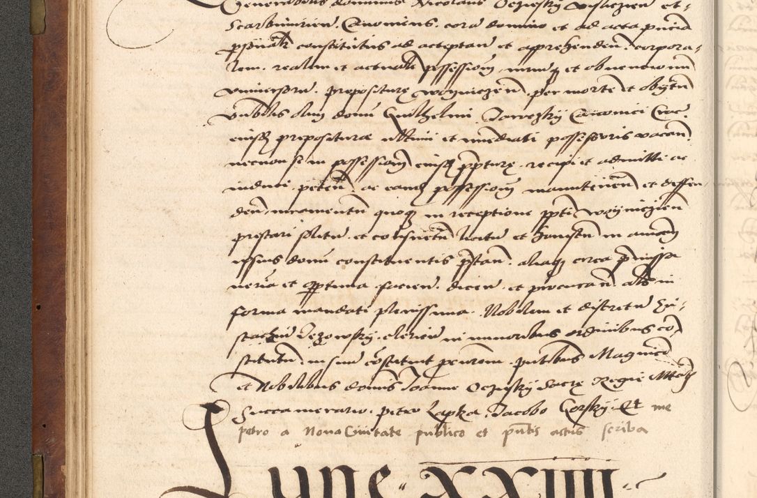 Zdjęcie nr 64 dla obiektu archiwalnego: Acta actorum causarum, sentenciarum, obligationum et mandatorum coram reverendo patre domino Petro Porembski preposito Osswieczimensi, canonico et officiali generali Cracoviensi ad annum Domini millesimum quingentesimum quadrogesimum sextum, cuius inditio est quarta, pontificatus sanctissimi in Christo patris et domini nostri domini Pauli divina providencia papae tercii, anno ipsius duodecimo, a die ac mense infrascriptis feliciter inchoantur