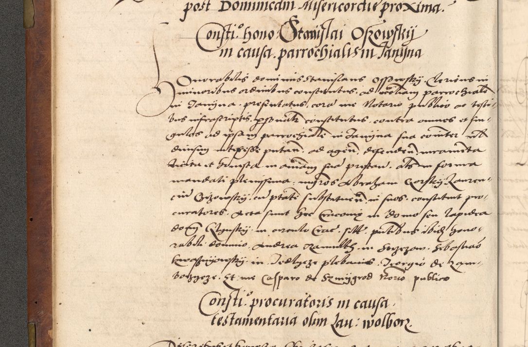 Zdjęcie nr 20 dla obiektu archiwalnego: Acta actorum causarum, sentenciarum, obligationum et mandatorum coram reverendo patre domino Petro Porembski preposito Osswieczimensi, canonico et officiali generali Cracoviensi ad annum Domini millesimum quingentesimum quadrogesimum sextum, cuius inditio est quarta, pontificatus sanctissimi in Christo patris et domini nostri domini Pauli divina providencia papae tercii, anno ipsius duodecimo, a die ac mense infrascriptis feliciter inchoantur