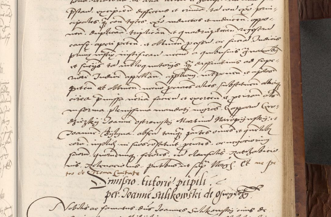 Zdjęcie nr 393 dla obiektu archiwalnego: Acta actorum causarum, sentenciarum, obligationum et mandatorum coram reverendo patre domino Petro Porembski preposito Osswieczimensi, canonico et officiali generali Cracoviensi ad annum Domini millesimum quingentesimum quadrogesimum sextum, cuius inditio est quarta, pontificatus sanctissimi in Christo patris et domini nostri domini Pauli divina providencia papae tercii, anno ipsius duodecimo, a die ac mense infrascriptis feliciter inchoantur