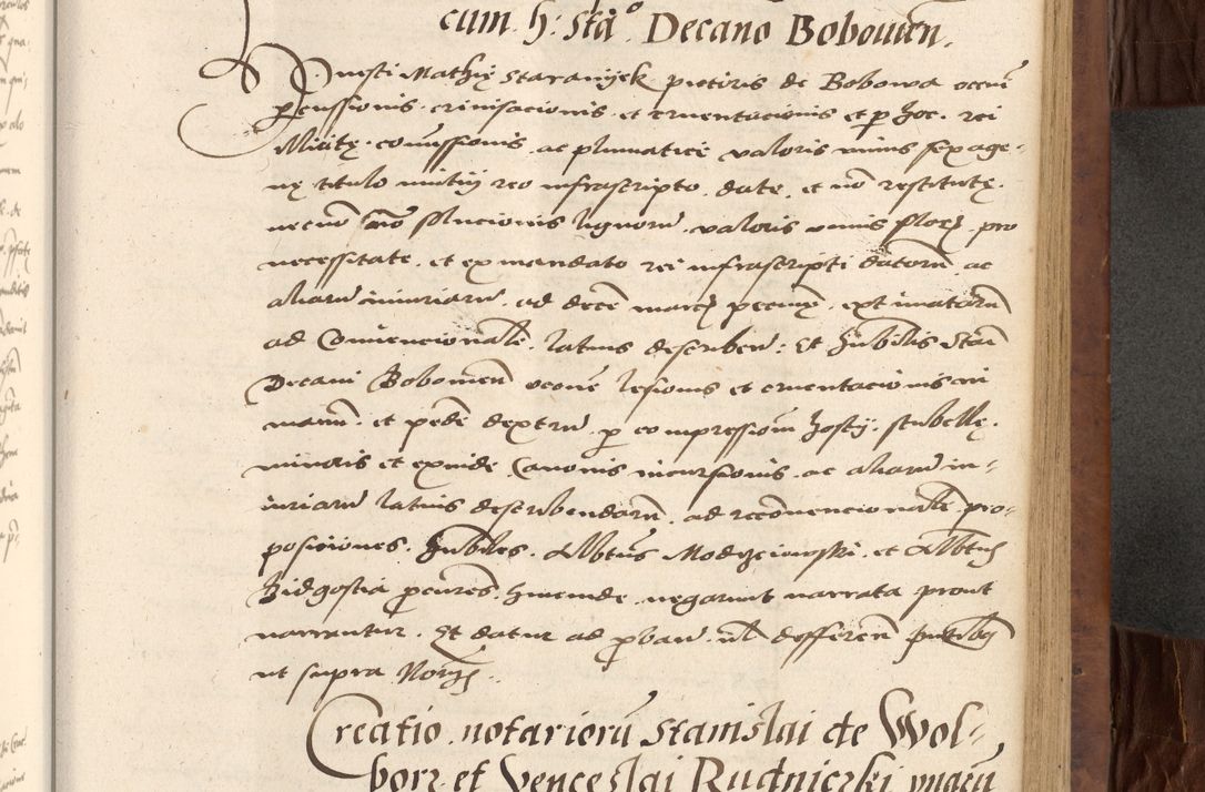 Zdjęcie nr 359 dla obiektu archiwalnego: Acta actorum causarum, sentenciarum, obligationum et mandatorum coram reverendo patre domino Petro Porembski preposito Osswieczimensi, canonico et officiali generali Cracoviensi ad annum Domini millesimum quingentesimum quadrogesimum sextum, cuius inditio est quarta, pontificatus sanctissimi in Christo patris et domini nostri domini Pauli divina providencia papae tercii, anno ipsius duodecimo, a die ac mense infrascriptis feliciter inchoantur