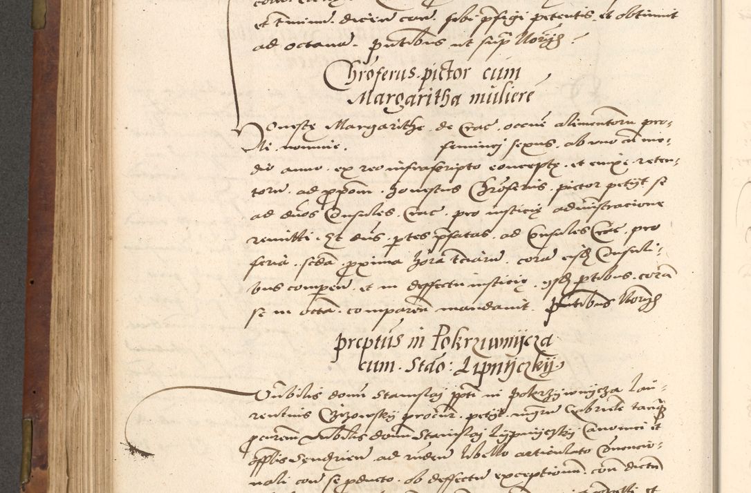 Zdjęcie nr 356 dla obiektu archiwalnego: Acta actorum causarum, sentenciarum, obligationum et mandatorum coram reverendo patre domino Petro Porembski preposito Osswieczimensi, canonico et officiali generali Cracoviensi ad annum Domini millesimum quingentesimum quadrogesimum sextum, cuius inditio est quarta, pontificatus sanctissimi in Christo patris et domini nostri domini Pauli divina providencia papae tercii, anno ipsius duodecimo, a die ac mense infrascriptis feliciter inchoantur