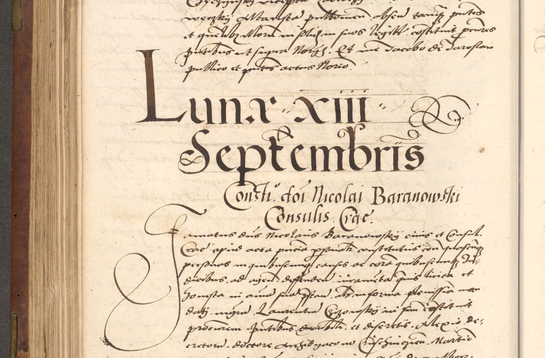 Zdjęcie nr 336 dla obiektu archiwalnego: Acta actorum causarum, sentenciarum, obligationum et mandatorum coram reverendo patre domino Petro Porembski preposito Osswieczimensi, canonico et officiali generali Cracoviensi ad annum Domini millesimum quingentesimum quadrogesimum sextum, cuius inditio est quarta, pontificatus sanctissimi in Christo patris et domini nostri domini Pauli divina providencia papae tercii, anno ipsius duodecimo, a die ac mense infrascriptis feliciter inchoantur