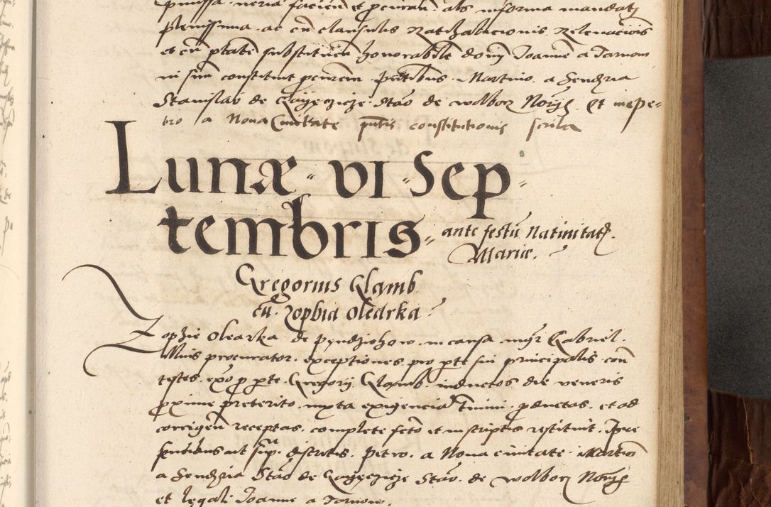 Zdjęcie nr 319 dla obiektu archiwalnego: Acta actorum causarum, sentenciarum, obligationum et mandatorum coram reverendo patre domino Petro Porembski preposito Osswieczimensi, canonico et officiali generali Cracoviensi ad annum Domini millesimum quingentesimum quadrogesimum sextum, cuius inditio est quarta, pontificatus sanctissimi in Christo patris et domini nostri domini Pauli divina providencia papae tercii, anno ipsius duodecimo, a die ac mense infrascriptis feliciter inchoantur