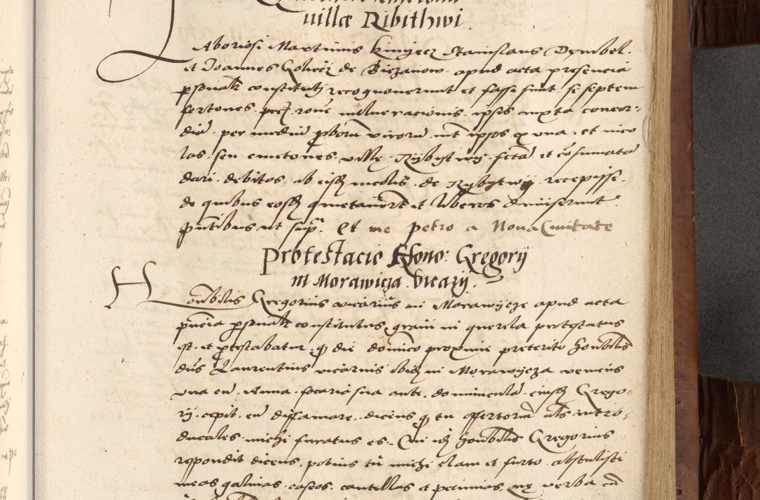 Zdjęcie nr 307 dla obiektu archiwalnego: Acta actorum causarum, sentenciarum, obligationum et mandatorum coram reverendo patre domino Petro Porembski preposito Osswieczimensi, canonico et officiali generali Cracoviensi ad annum Domini millesimum quingentesimum quadrogesimum sextum, cuius inditio est quarta, pontificatus sanctissimi in Christo patris et domini nostri domini Pauli divina providencia papae tercii, anno ipsius duodecimo, a die ac mense infrascriptis feliciter inchoantur