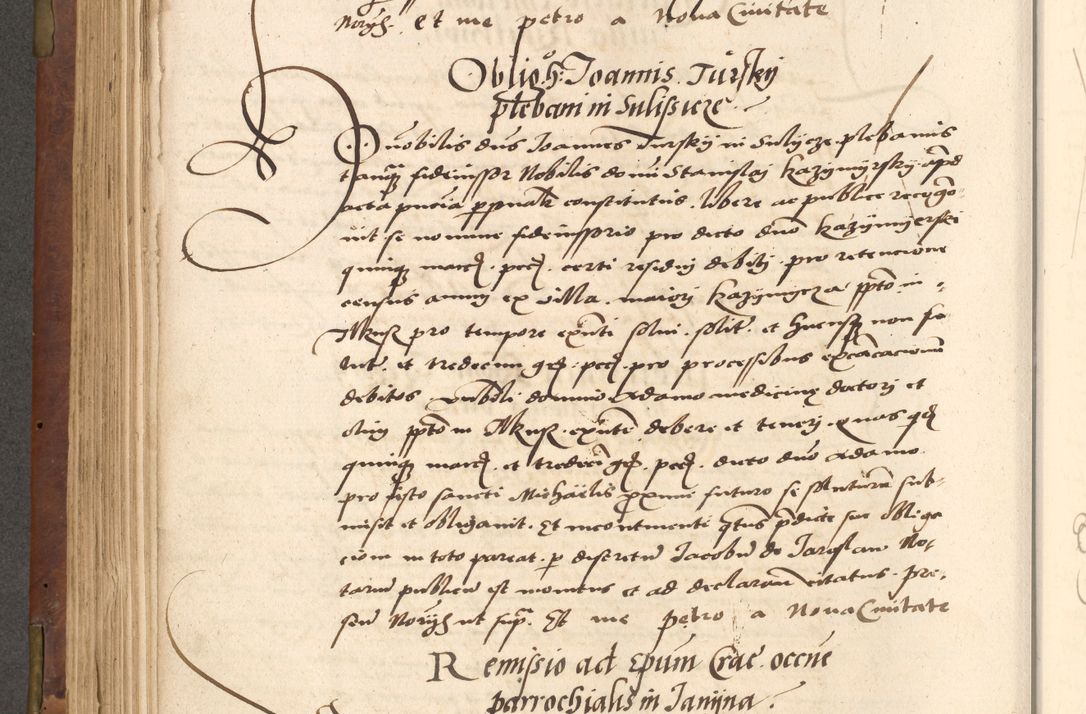 Zdjęcie nr 308 dla obiektu archiwalnego: Acta actorum causarum, sentenciarum, obligationum et mandatorum coram reverendo patre domino Petro Porembski preposito Osswieczimensi, canonico et officiali generali Cracoviensi ad annum Domini millesimum quingentesimum quadrogesimum sextum, cuius inditio est quarta, pontificatus sanctissimi in Christo patris et domini nostri domini Pauli divina providencia papae tercii, anno ipsius duodecimo, a die ac mense infrascriptis feliciter inchoantur