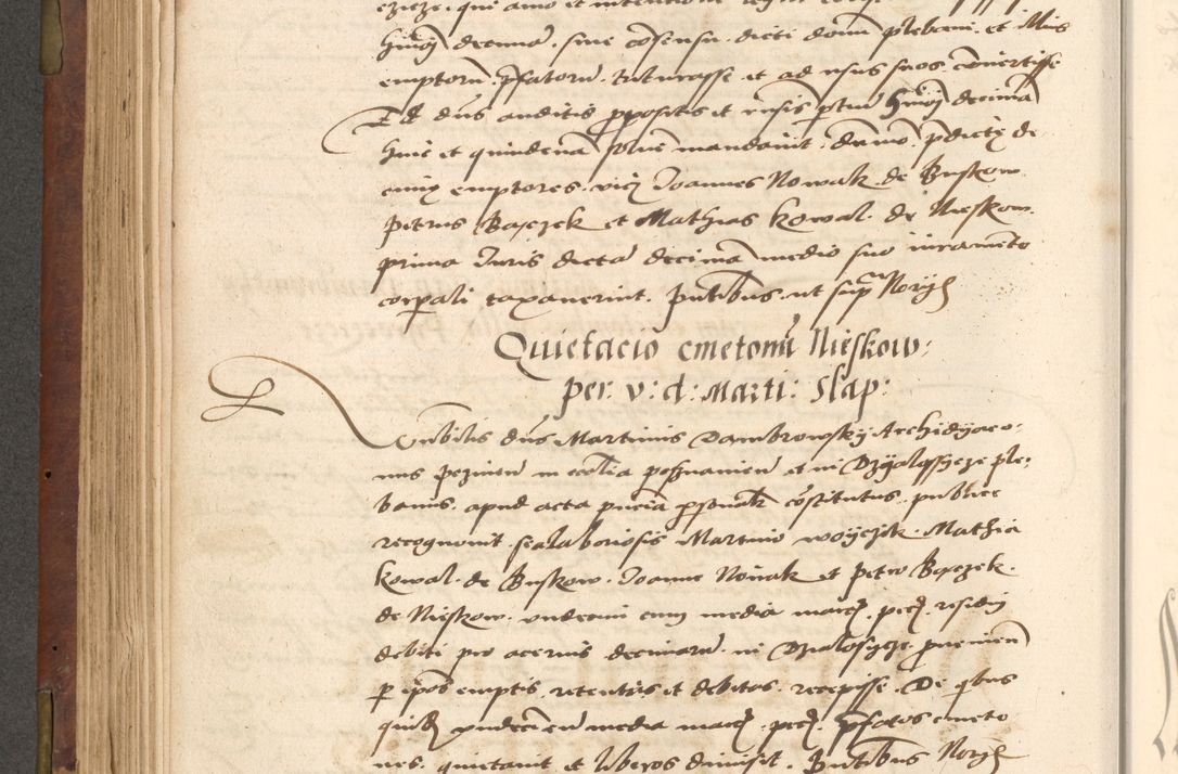 Zdjęcie nr 302 dla obiektu archiwalnego: Acta actorum causarum, sentenciarum, obligationum et mandatorum coram reverendo patre domino Petro Porembski preposito Osswieczimensi, canonico et officiali generali Cracoviensi ad annum Domini millesimum quingentesimum quadrogesimum sextum, cuius inditio est quarta, pontificatus sanctissimi in Christo patris et domini nostri domini Pauli divina providencia papae tercii, anno ipsius duodecimo, a die ac mense infrascriptis feliciter inchoantur