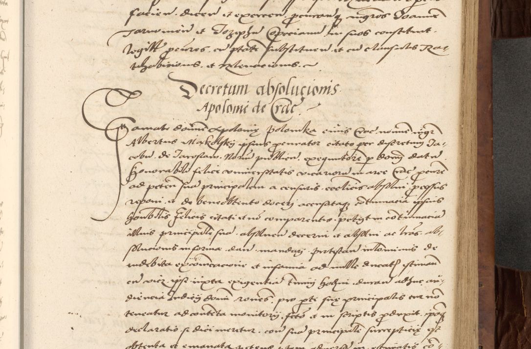 Zdjęcie nr 297 dla obiektu archiwalnego: Acta actorum causarum, sentenciarum, obligationum et mandatorum coram reverendo patre domino Petro Porembski preposito Osswieczimensi, canonico et officiali generali Cracoviensi ad annum Domini millesimum quingentesimum quadrogesimum sextum, cuius inditio est quarta, pontificatus sanctissimi in Christo patris et domini nostri domini Pauli divina providencia papae tercii, anno ipsius duodecimo, a die ac mense infrascriptis feliciter inchoantur