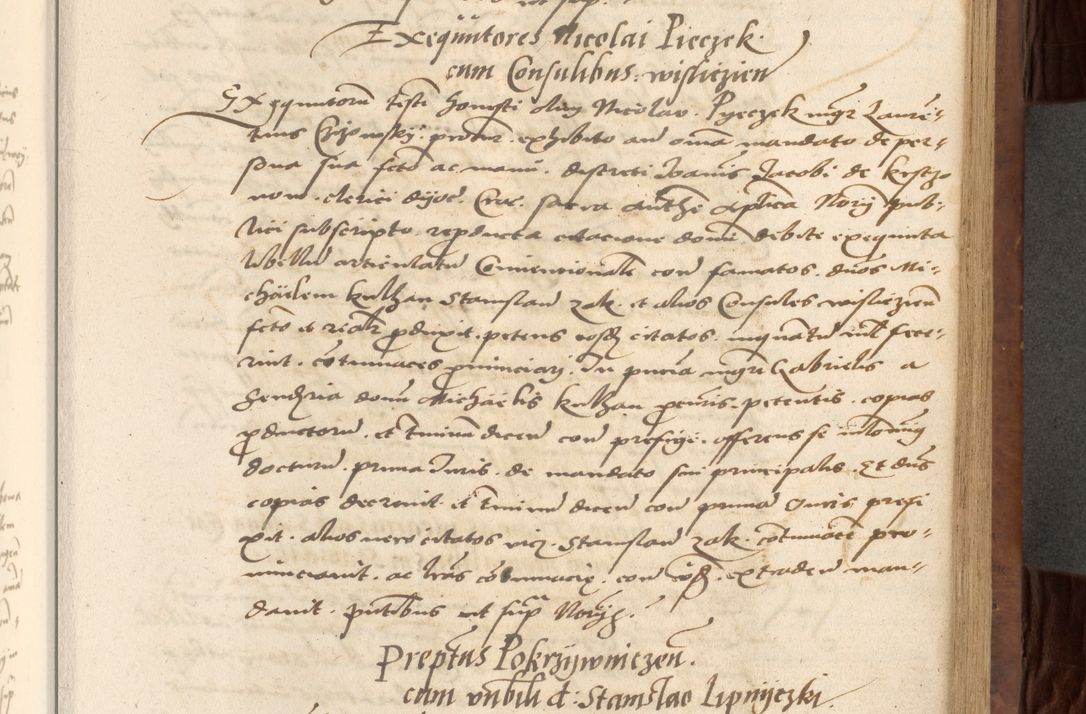 Zdjęcie nr 285 dla obiektu archiwalnego: Acta actorum causarum, sentenciarum, obligationum et mandatorum coram reverendo patre domino Petro Porembski preposito Osswieczimensi, canonico et officiali generali Cracoviensi ad annum Domini millesimum quingentesimum quadrogesimum sextum, cuius inditio est quarta, pontificatus sanctissimi in Christo patris et domini nostri domini Pauli divina providencia papae tercii, anno ipsius duodecimo, a die ac mense infrascriptis feliciter inchoantur