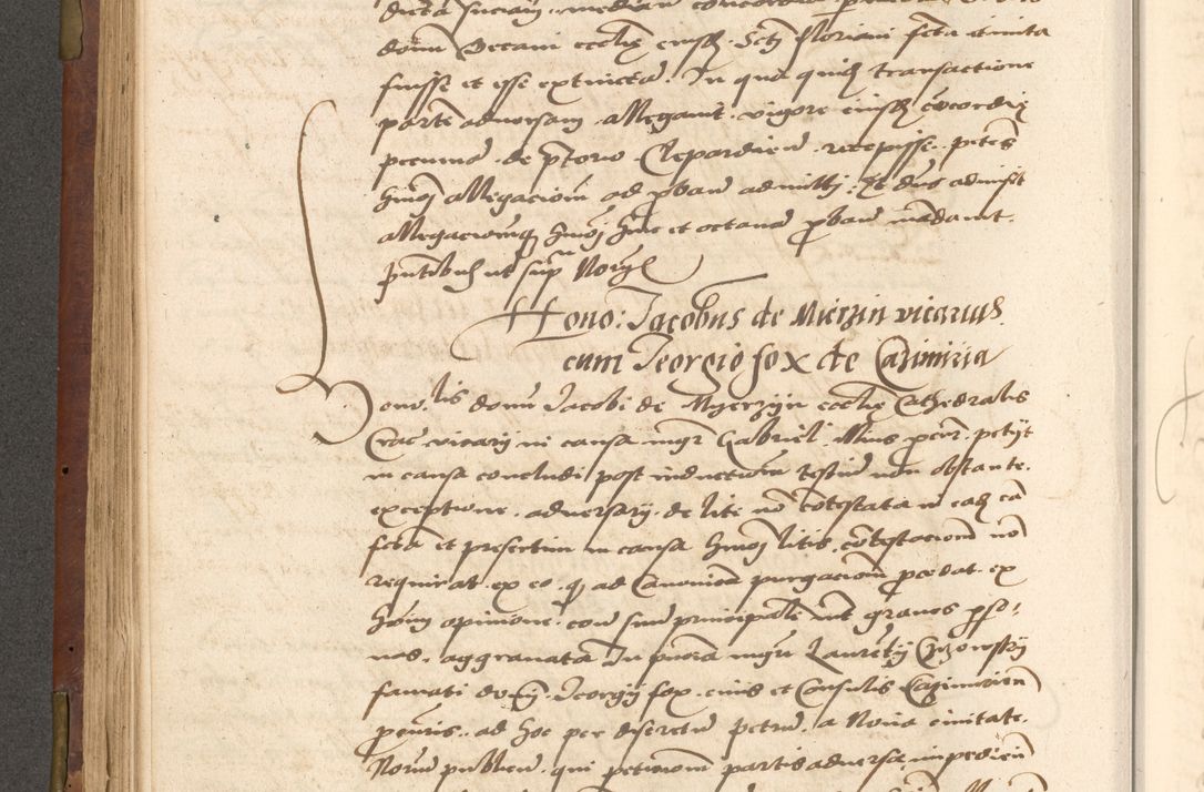 Zdjęcie nr 278 dla obiektu archiwalnego: Acta actorum causarum, sentenciarum, obligationum et mandatorum coram reverendo patre domino Petro Porembski preposito Osswieczimensi, canonico et officiali generali Cracoviensi ad annum Domini millesimum quingentesimum quadrogesimum sextum, cuius inditio est quarta, pontificatus sanctissimi in Christo patris et domini nostri domini Pauli divina providencia papae tercii, anno ipsius duodecimo, a die ac mense infrascriptis feliciter inchoantur