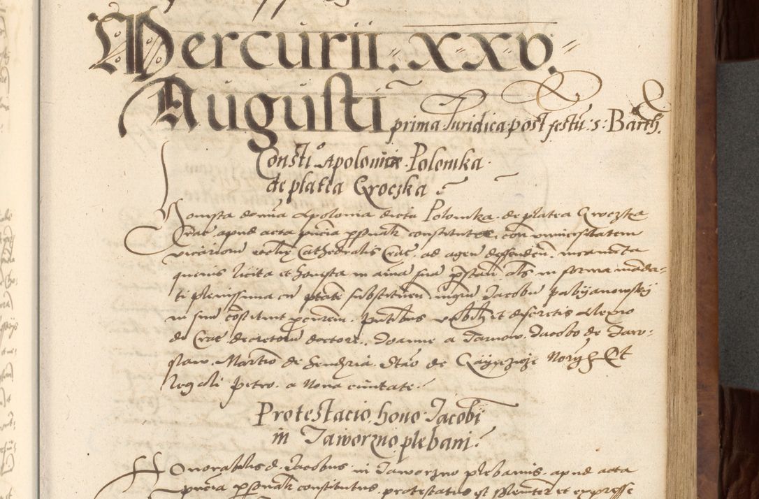 Zdjęcie nr 275 dla obiektu archiwalnego: Acta actorum causarum, sentenciarum, obligationum et mandatorum coram reverendo patre domino Petro Porembski preposito Osswieczimensi, canonico et officiali generali Cracoviensi ad annum Domini millesimum quingentesimum quadrogesimum sextum, cuius inditio est quarta, pontificatus sanctissimi in Christo patris et domini nostri domini Pauli divina providencia papae tercii, anno ipsius duodecimo, a die ac mense infrascriptis feliciter inchoantur