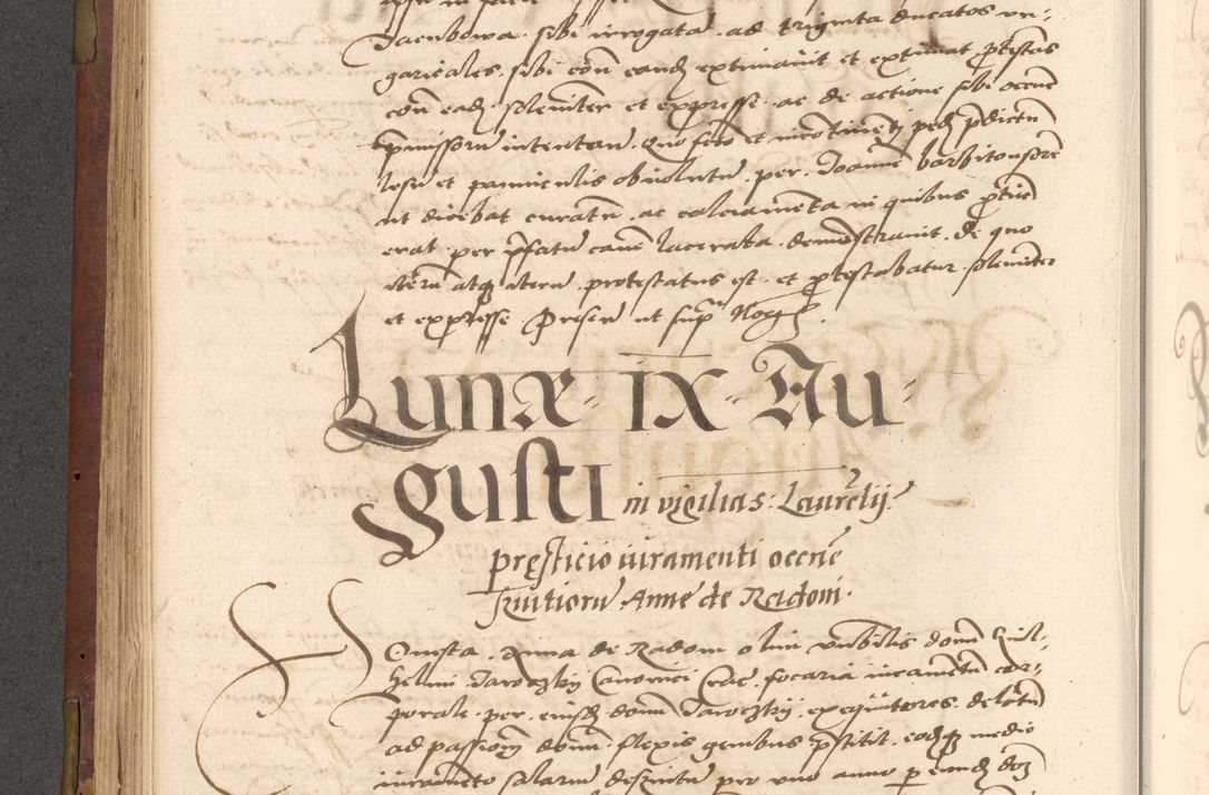 Zdjęcie nr 262 dla obiektu archiwalnego: Acta actorum causarum, sentenciarum, obligationum et mandatorum coram reverendo patre domino Petro Porembski preposito Osswieczimensi, canonico et officiali generali Cracoviensi ad annum Domini millesimum quingentesimum quadrogesimum sextum, cuius inditio est quarta, pontificatus sanctissimi in Christo patris et domini nostri domini Pauli divina providencia papae tercii, anno ipsius duodecimo, a die ac mense infrascriptis feliciter inchoantur