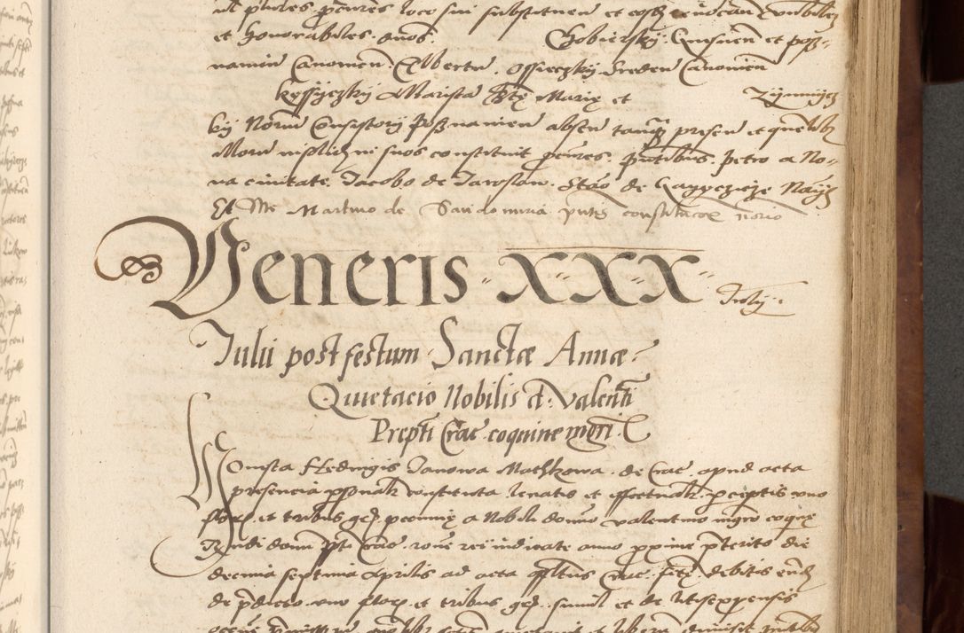 Zdjęcie nr 247 dla obiektu archiwalnego: Acta actorum causarum, sentenciarum, obligationum et mandatorum coram reverendo patre domino Petro Porembski preposito Osswieczimensi, canonico et officiali generali Cracoviensi ad annum Domini millesimum quingentesimum quadrogesimum sextum, cuius inditio est quarta, pontificatus sanctissimi in Christo patris et domini nostri domini Pauli divina providencia papae tercii, anno ipsius duodecimo, a die ac mense infrascriptis feliciter inchoantur