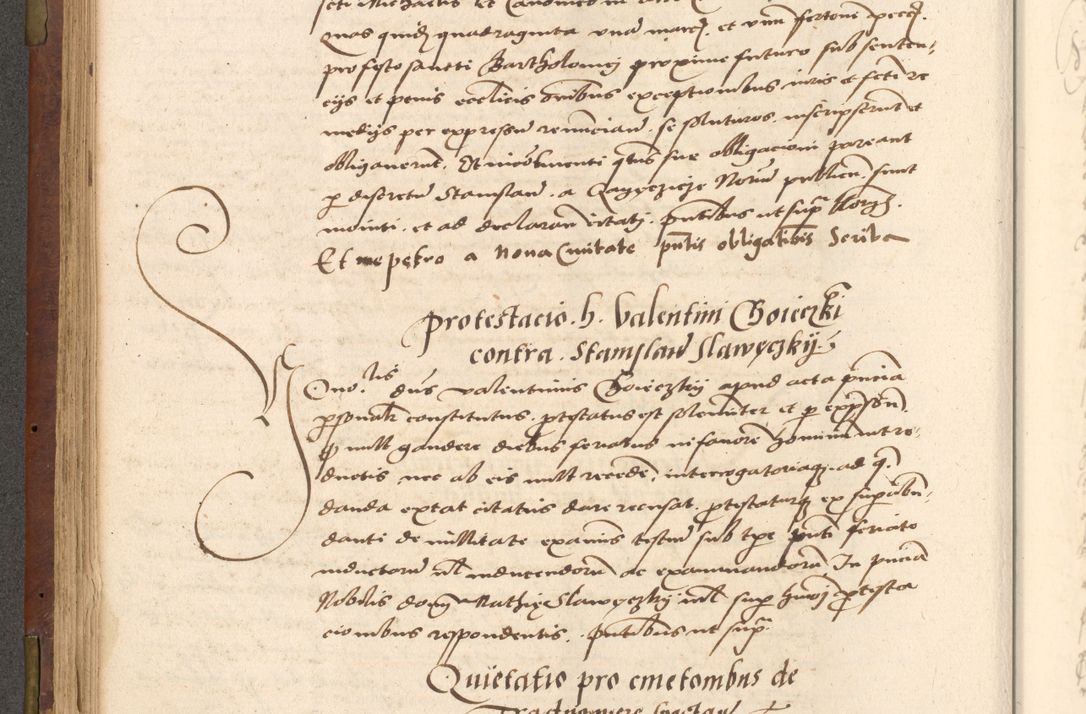 Zdjęcie nr 234 dla obiektu archiwalnego: Acta actorum causarum, sentenciarum, obligationum et mandatorum coram reverendo patre domino Petro Porembski preposito Osswieczimensi, canonico et officiali generali Cracoviensi ad annum Domini millesimum quingentesimum quadrogesimum sextum, cuius inditio est quarta, pontificatus sanctissimi in Christo patris et domini nostri domini Pauli divina providencia papae tercii, anno ipsius duodecimo, a die ac mense infrascriptis feliciter inchoantur