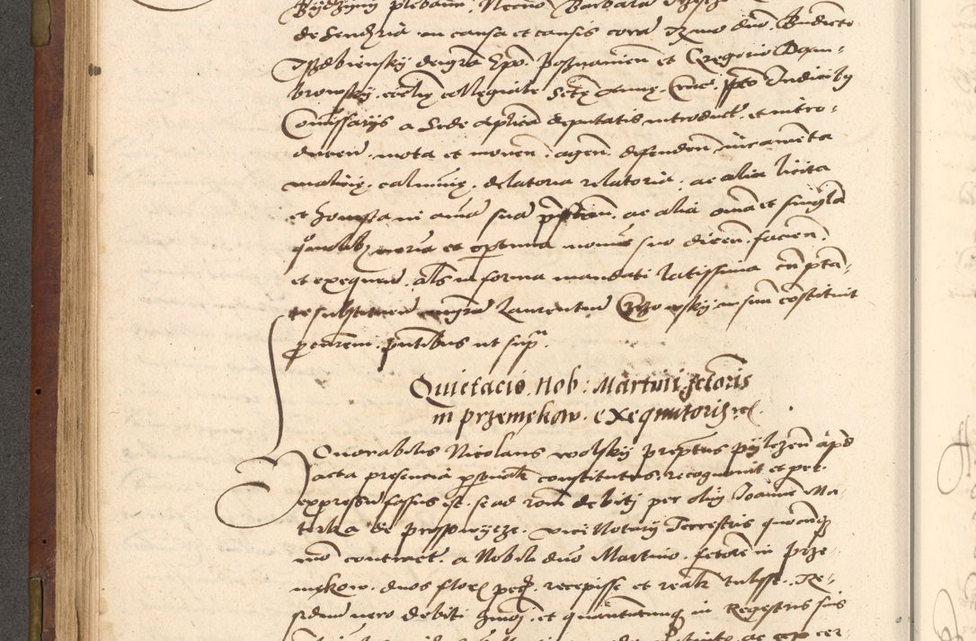 Zdjęcie nr 222 dla obiektu archiwalnego: Acta actorum causarum, sentenciarum, obligationum et mandatorum coram reverendo patre domino Petro Porembski preposito Osswieczimensi, canonico et officiali generali Cracoviensi ad annum Domini millesimum quingentesimum quadrogesimum sextum, cuius inditio est quarta, pontificatus sanctissimi in Christo patris et domini nostri domini Pauli divina providencia papae tercii, anno ipsius duodecimo, a die ac mense infrascriptis feliciter inchoantur