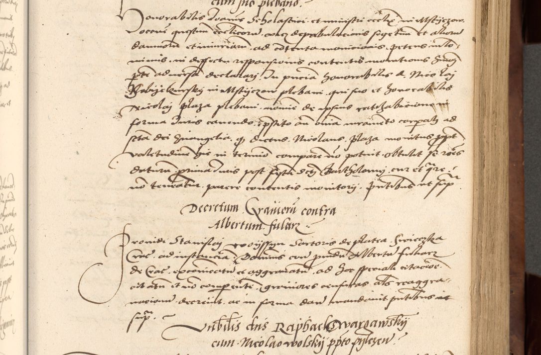 Zdjęcie nr 215 dla obiektu archiwalnego: Acta actorum causarum, sentenciarum, obligationum et mandatorum coram reverendo patre domino Petro Porembski preposito Osswieczimensi, canonico et officiali generali Cracoviensi ad annum Domini millesimum quingentesimum quadrogesimum sextum, cuius inditio est quarta, pontificatus sanctissimi in Christo patris et domini nostri domini Pauli divina providencia papae tercii, anno ipsius duodecimo, a die ac mense infrascriptis feliciter inchoantur