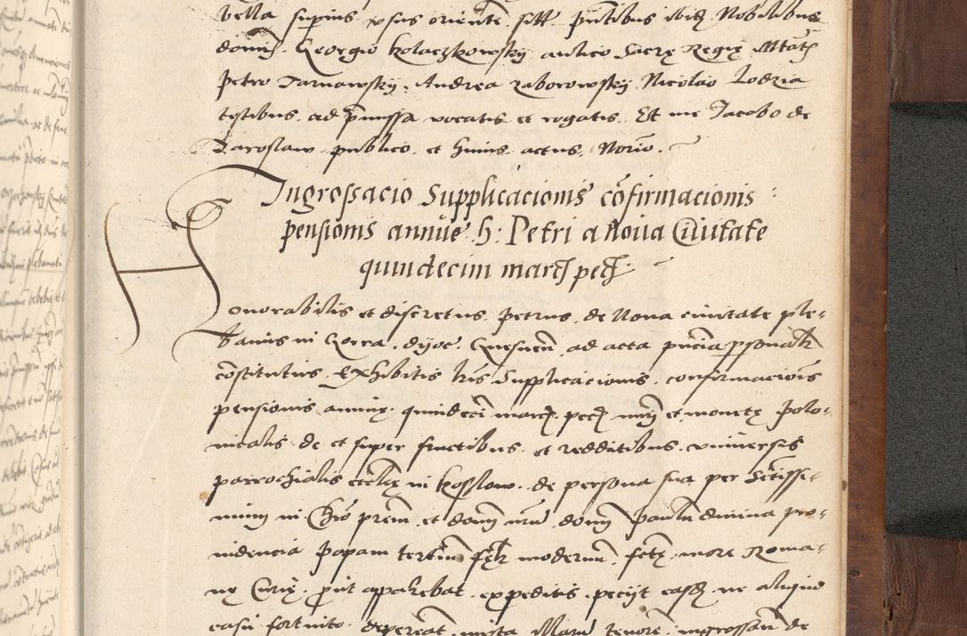 Zdjęcie nr 709 dla obiektu archiwalnego: Acta actorum causarum, sentenciarum, obligationum et mandatorum coram reverendo patre domino Petro Porembski preposito Osswieczimensi, canonico et officiali generali Cracoviensi ad annum Domini millesimum quingentesimum quadrogesimum sextum, cuius inditio est quarta, pontificatus sanctissimi in Christo patris et domini nostri domini Pauli divina providencia papae tercii, anno ipsius duodecimo, a die ac mense infrascriptis feliciter inchoantur