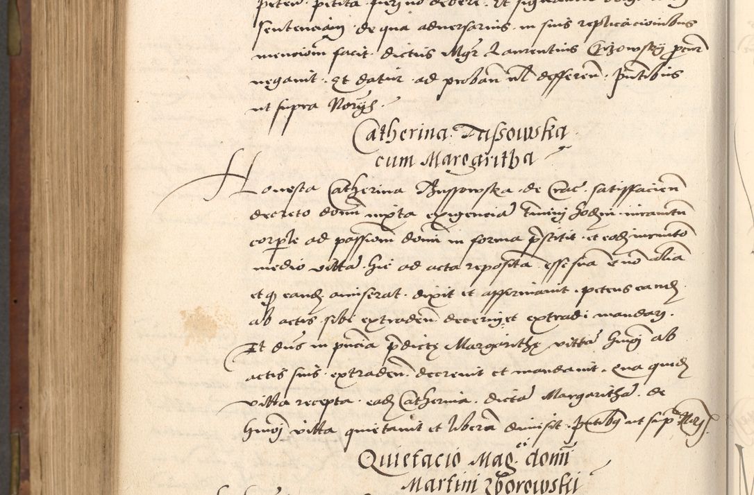 Zdjęcie nr 690 dla obiektu archiwalnego: Acta actorum causarum, sentenciarum, obligationum et mandatorum coram reverendo patre domino Petro Porembski preposito Osswieczimensi, canonico et officiali generali Cracoviensi ad annum Domini millesimum quingentesimum quadrogesimum sextum, cuius inditio est quarta, pontificatus sanctissimi in Christo patris et domini nostri domini Pauli divina providencia papae tercii, anno ipsius duodecimo, a die ac mense infrascriptis feliciter inchoantur