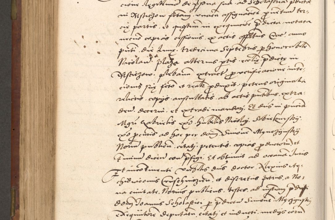 Zdjęcie nr 648 dla obiektu archiwalnego: Acta actorum causarum, sentenciarum, obligationum et mandatorum coram reverendo patre domino Petro Porembski preposito Osswieczimensi, canonico et officiali generali Cracoviensi ad annum Domini millesimum quingentesimum quadrogesimum sextum, cuius inditio est quarta, pontificatus sanctissimi in Christo patris et domini nostri domini Pauli divina providencia papae tercii, anno ipsius duodecimo, a die ac mense infrascriptis feliciter inchoantur