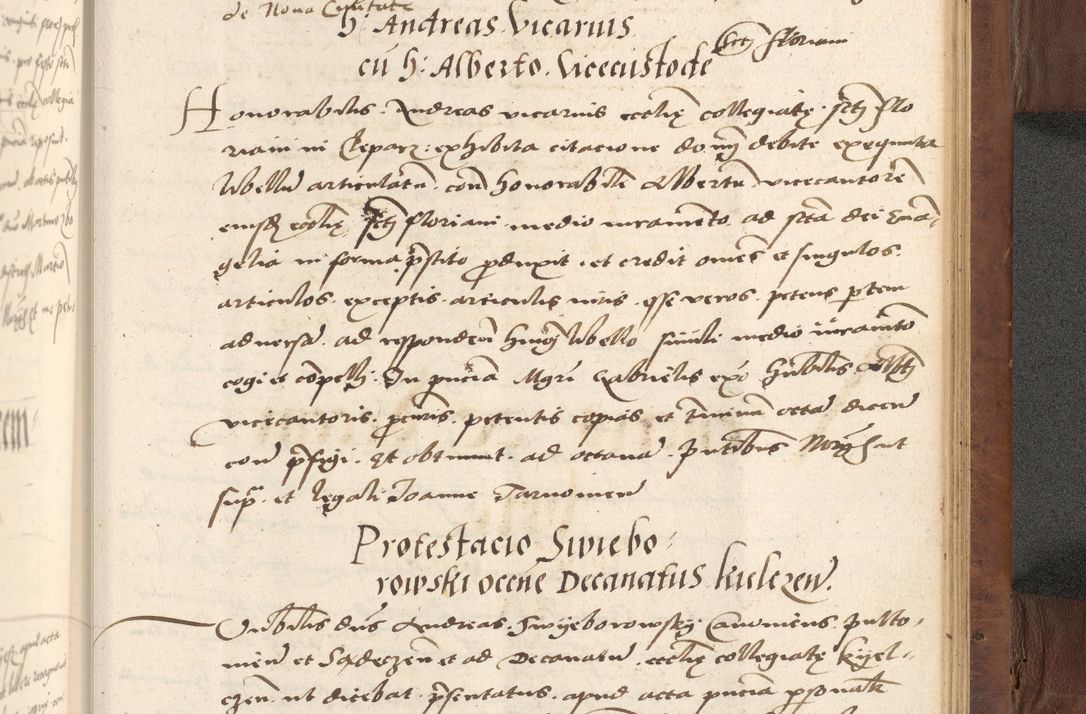 Zdjęcie nr 639 dla obiektu archiwalnego: Acta actorum causarum, sentenciarum, obligationum et mandatorum coram reverendo patre domino Petro Porembski preposito Osswieczimensi, canonico et officiali generali Cracoviensi ad annum Domini millesimum quingentesimum quadrogesimum sextum, cuius inditio est quarta, pontificatus sanctissimi in Christo patris et domini nostri domini Pauli divina providencia papae tercii, anno ipsius duodecimo, a die ac mense infrascriptis feliciter inchoantur