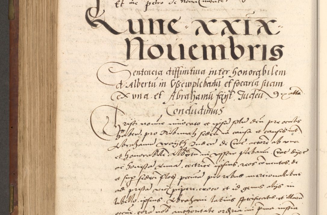 Zdjęcie nr 612 dla obiektu archiwalnego: Acta actorum causarum, sentenciarum, obligationum et mandatorum coram reverendo patre domino Petro Porembski preposito Osswieczimensi, canonico et officiali generali Cracoviensi ad annum Domini millesimum quingentesimum quadrogesimum sextum, cuius inditio est quarta, pontificatus sanctissimi in Christo patris et domini nostri domini Pauli divina providencia papae tercii, anno ipsius duodecimo, a die ac mense infrascriptis feliciter inchoantur